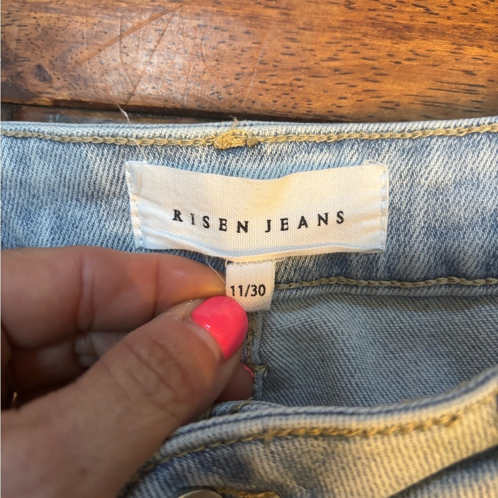 Risen High Rise Wide Cargo Jeans - Sz 11 - Picture 4 of 7